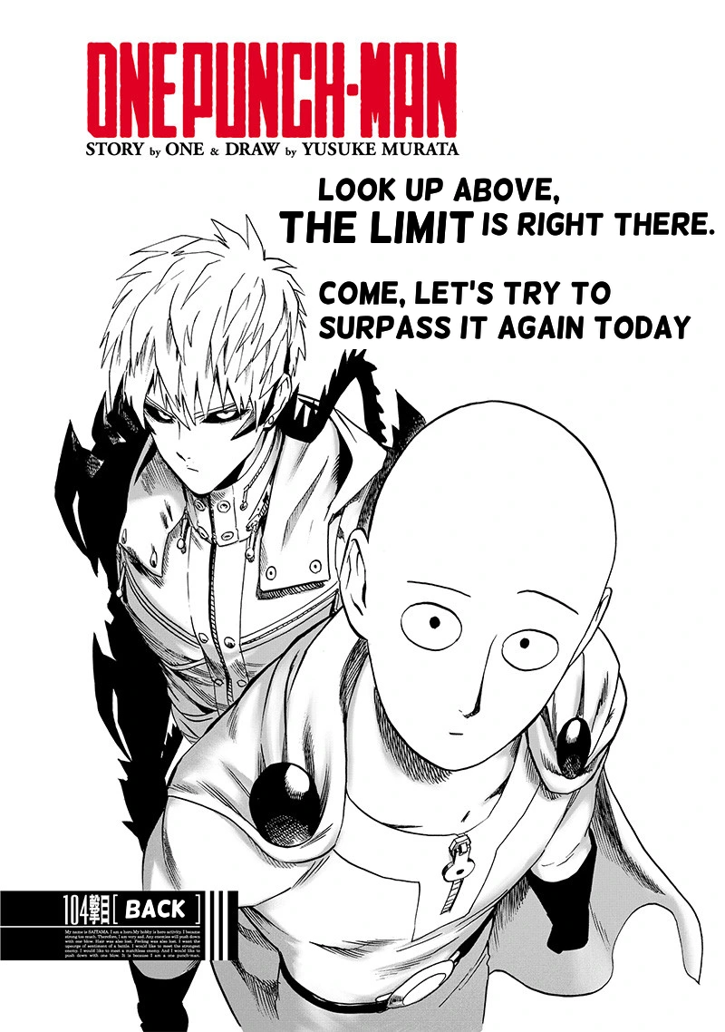 One Punch Man Manga Chapter 104 page 2 - Back