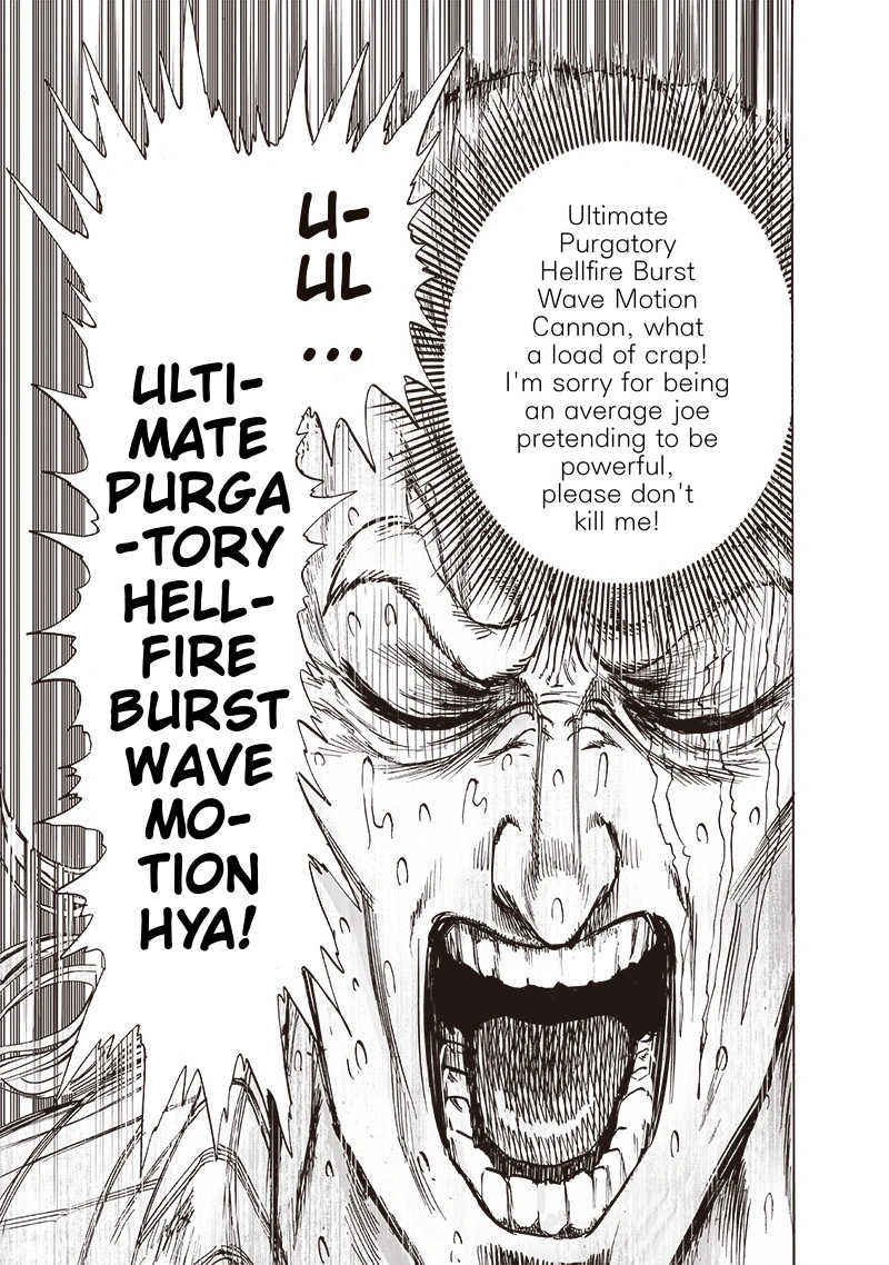 One Punch Man Manga Chapter 154 page 21 - Ultimate Purgatory Hellfire Burst Wave-Motion Cannon