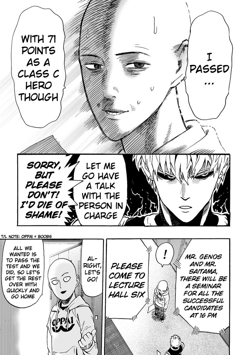 One Punch Man Manga Chapter 16 page 9 - Passed The Exam