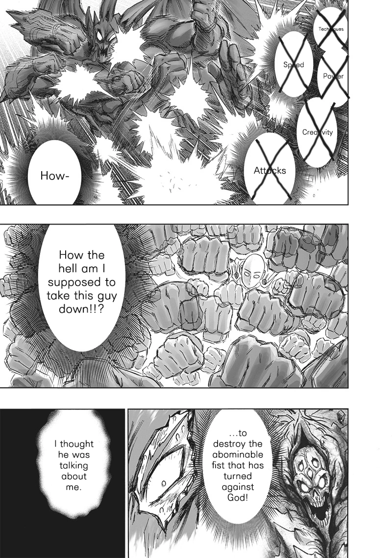 One Punch Man Manga Chapter 164 page 21 - The Abominable Fist That Turned Against God