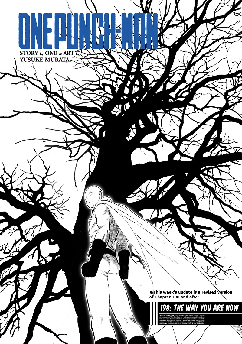 One Punch Man Manga Chapter 198 page 1 - The Way You Are Now