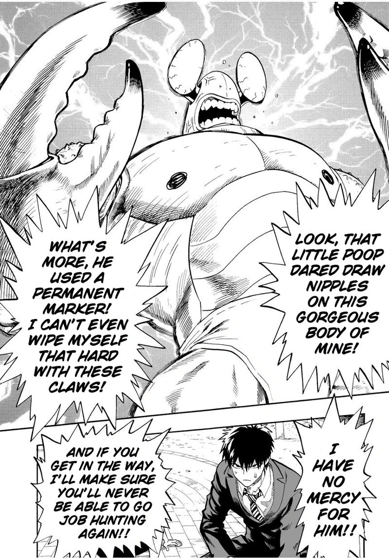 One Punch Man Manga Chapter 2 page 11 - Crab and Job Hunting
