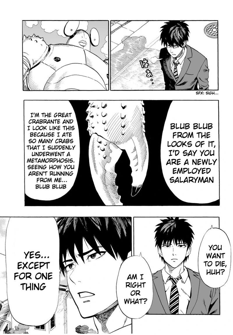 One Punch Man Manga Chapter 2 page 3 - Crab and Job Hunting