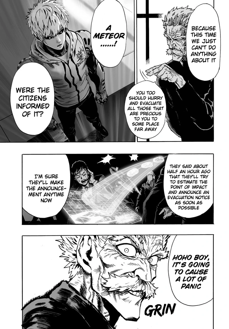 One Punch Man Manga Chapter 21 page 27 - Giant Meteor