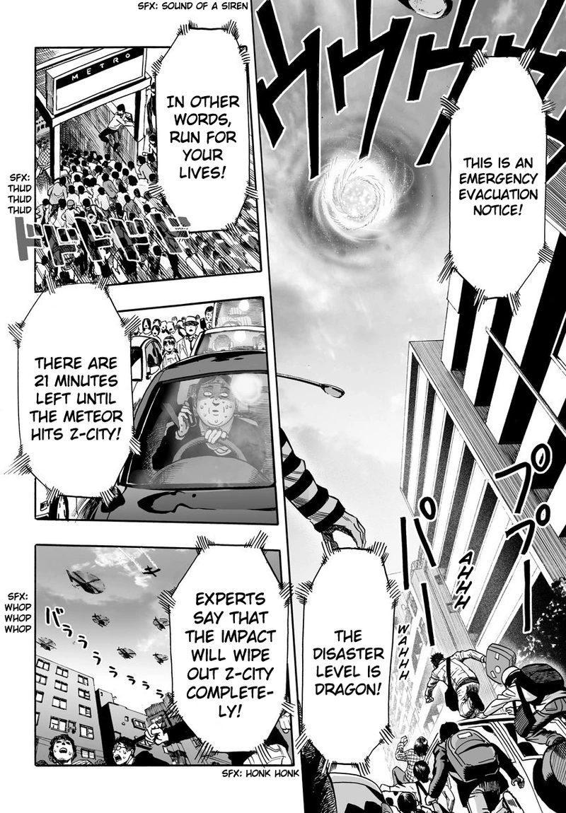 One Punch Man Manga Chapter 21 page 32 - Giant Meteor