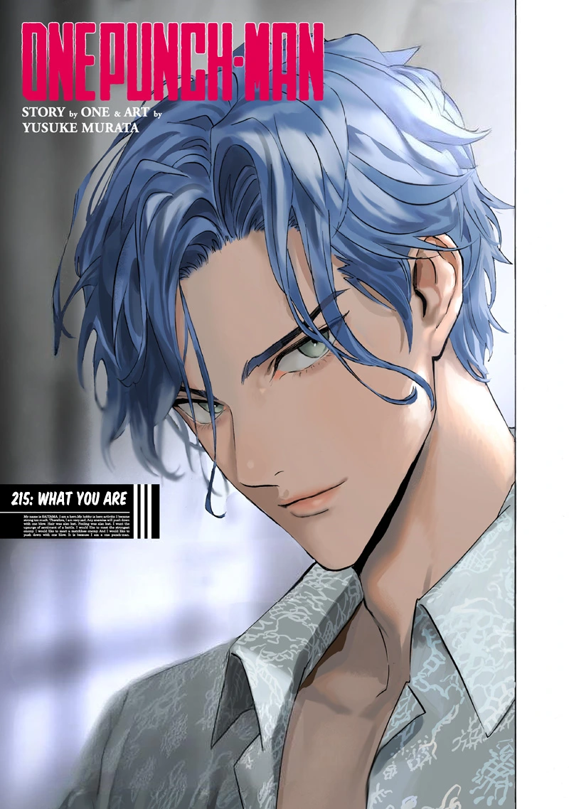 One Punch Man Manga Chapter 215 page 1 - What You Are