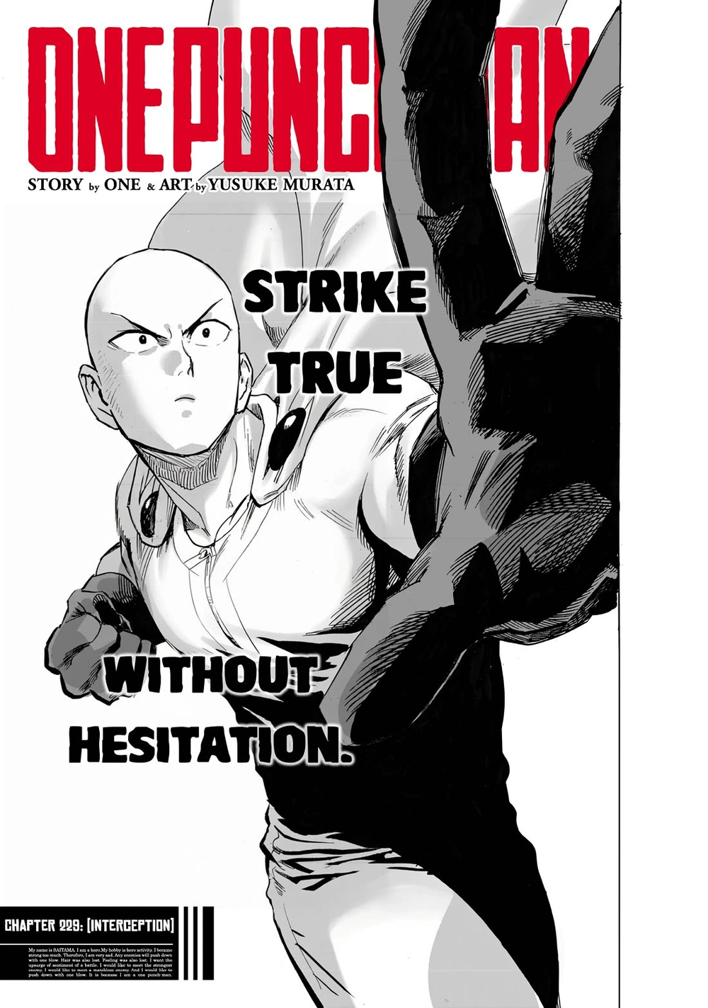 One Punch Man Manga Chapter 229 page 1 - Interception