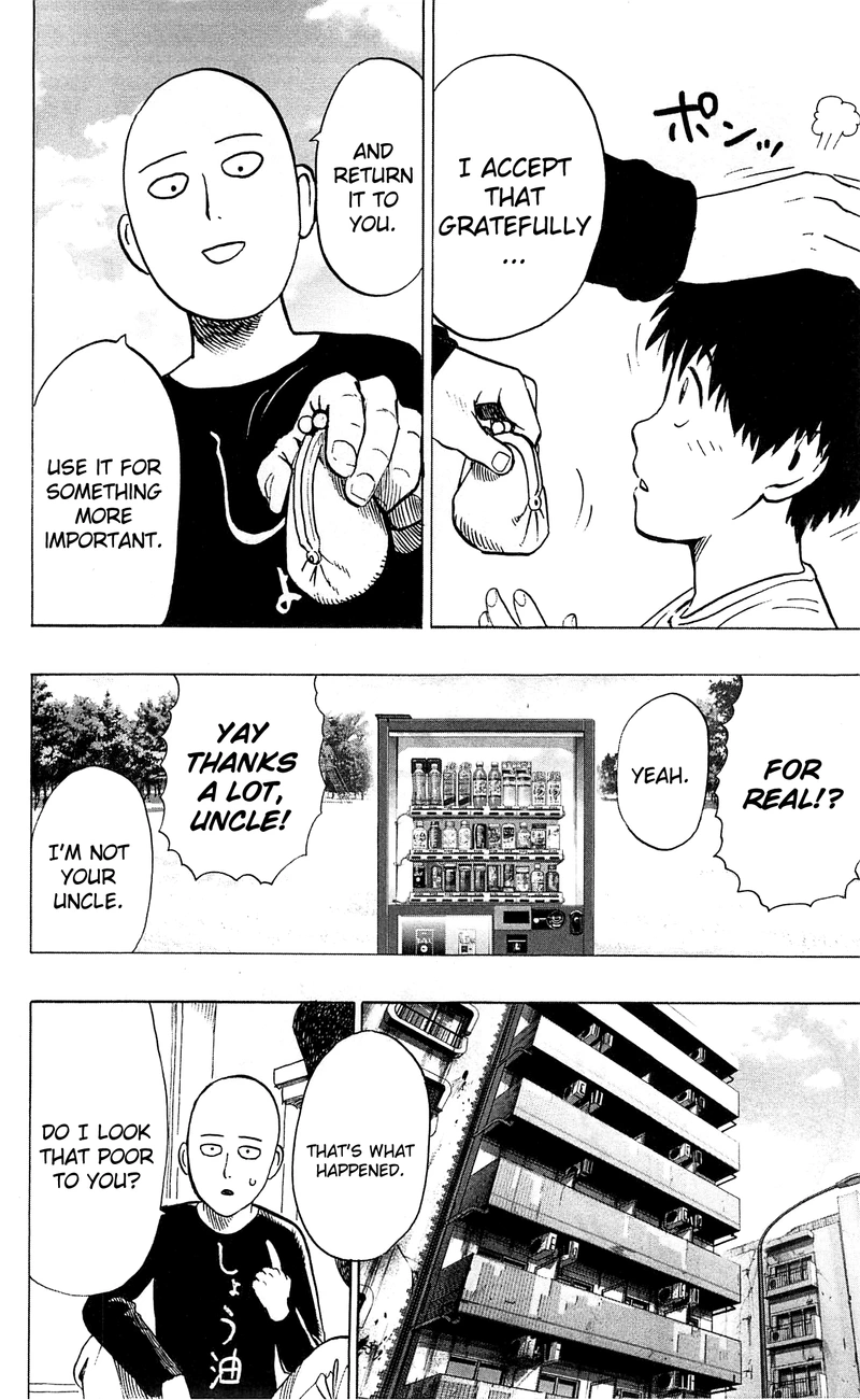 One Punch Man Manga Chapter 29.5 page 26 - What Can't Be Bought | Volume 5 Extras