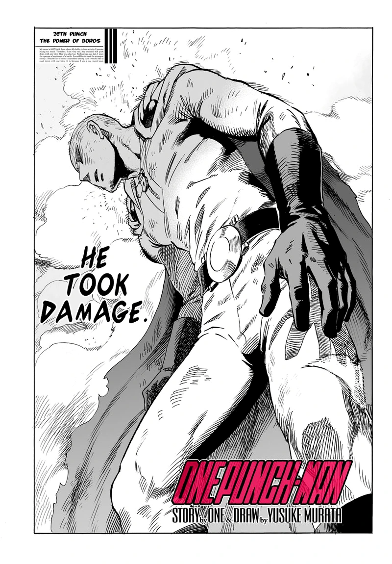 One Punch Man Manga Chapter 36 page 1 - The Power of Boros