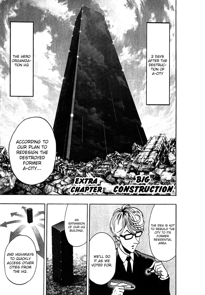 One Punch Man Manga Chapter 37.6 page 1 - Big Construction | Volume 7 Extras