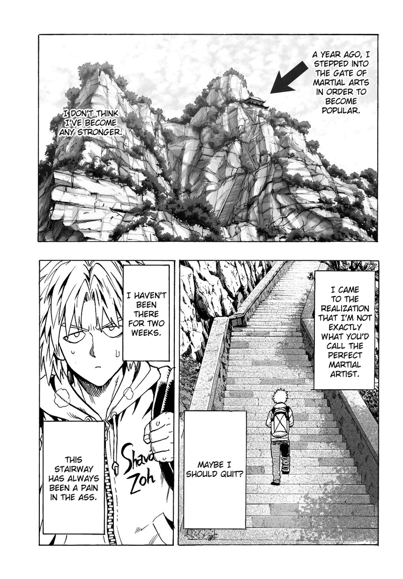 One Punch Man Manga Chapter 37.7 page 1 - Recollection Of A Most Sincere Apprentice | Volume 7 Extras