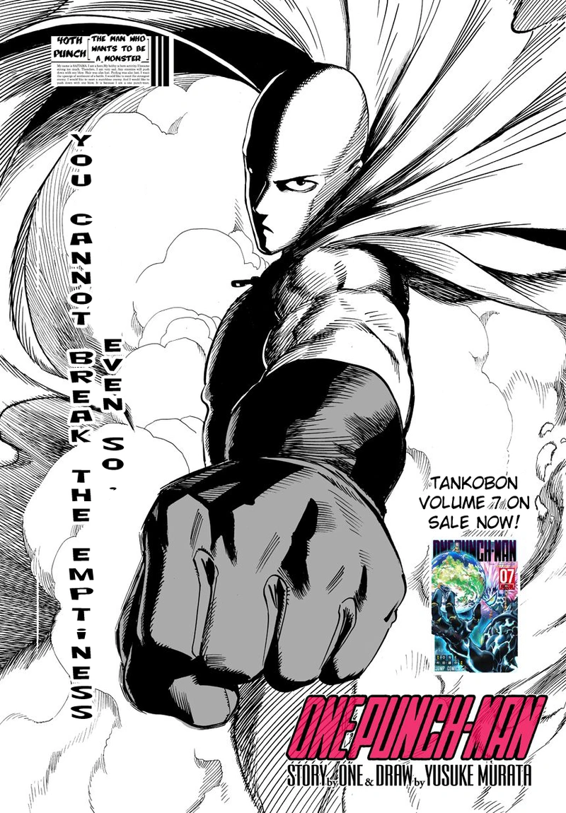 One Punch Man Manga Chapter 41 page 1 - The Man Who Wants To Be A Monster