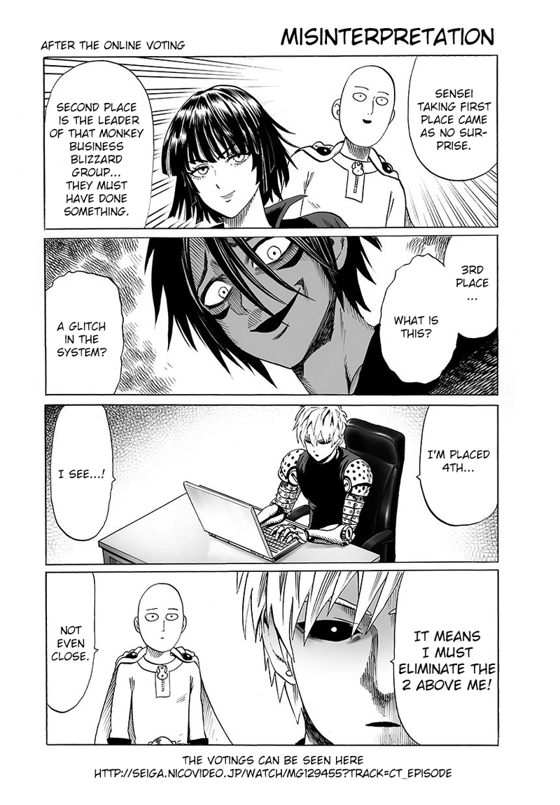 One Punch Man Manga Chapter 47.8 page 1 - Misinterpretation | Online Extras