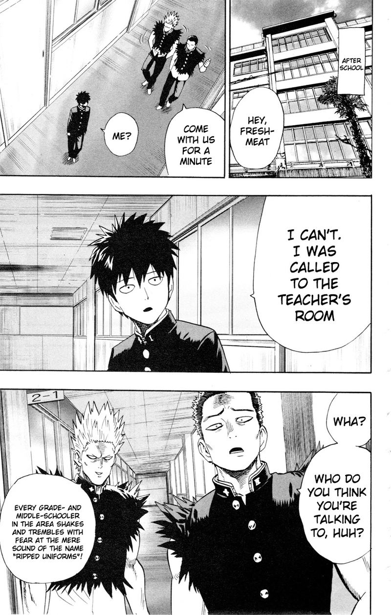 One Punch Man Manga Chapter 8.5 page 11 - 200 Yen | Volume 1 Extras