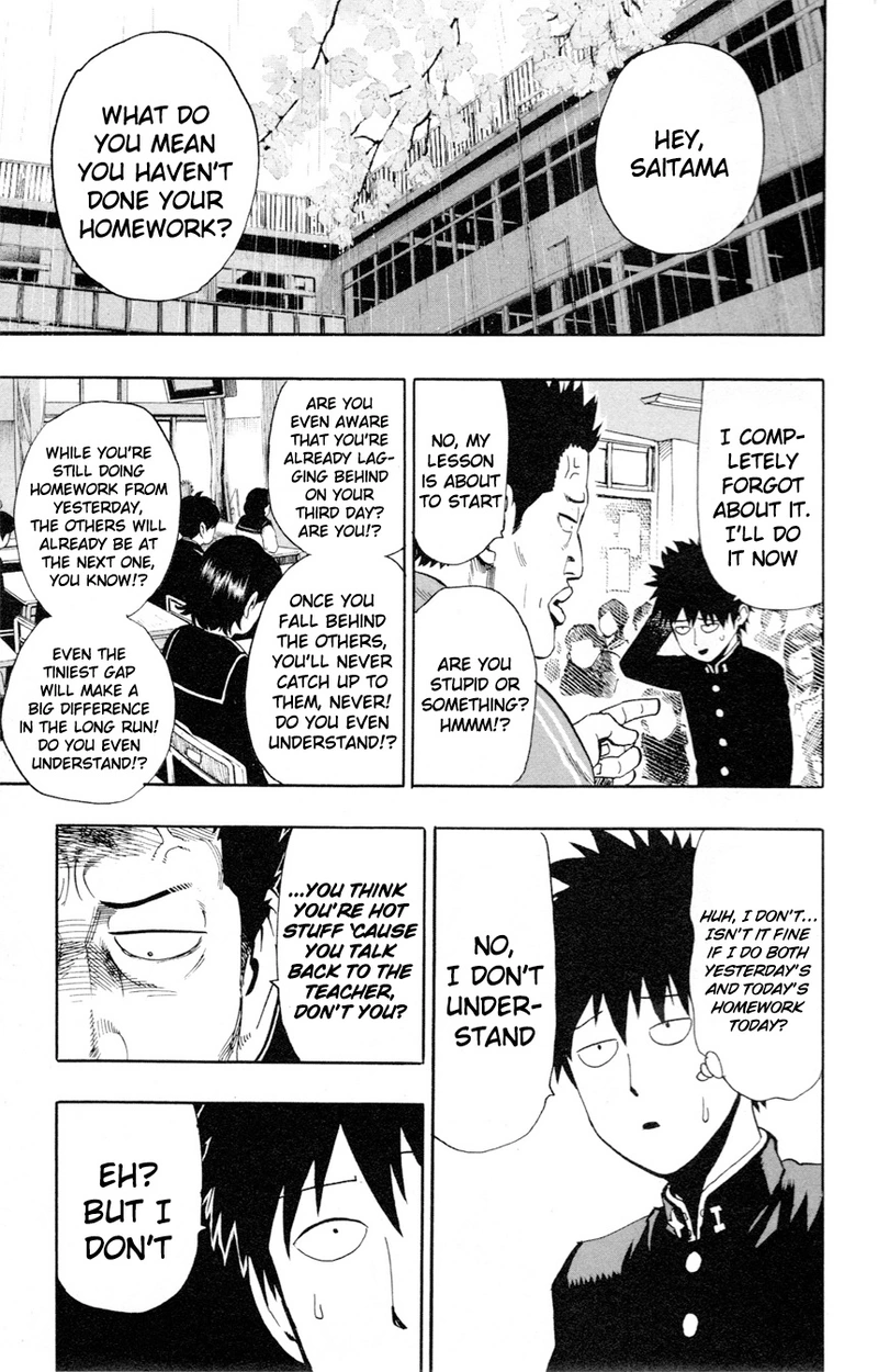 One Punch Man Manga Chapter 8.5 page 9 - 200 Yen | Volume 1 Extras