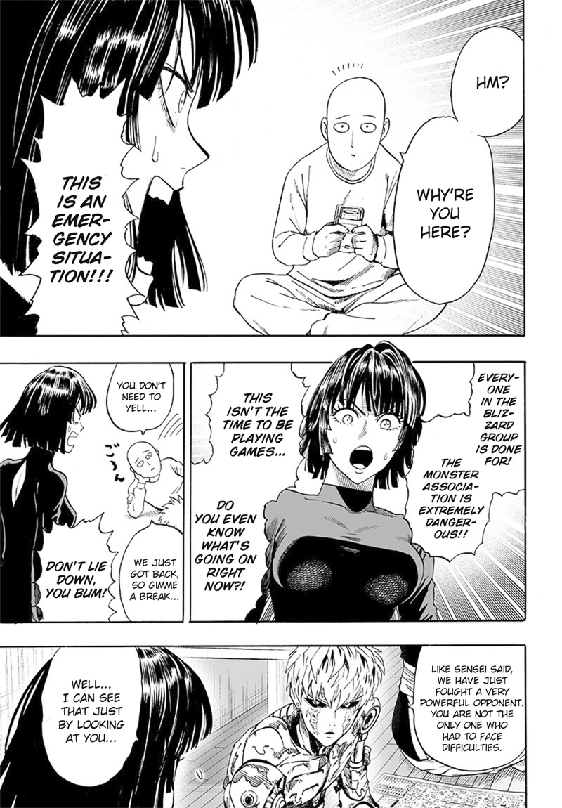 One Punch Man Manga Chapter 85 page 33 - Is it Because I'm Caped Baldy?