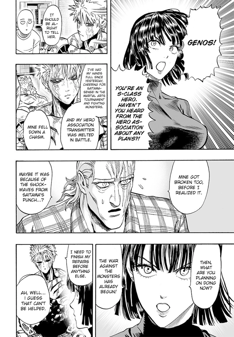 One Punch Man Manga Chapter 85 page 36 - Is it Because I'm Caped Baldy?