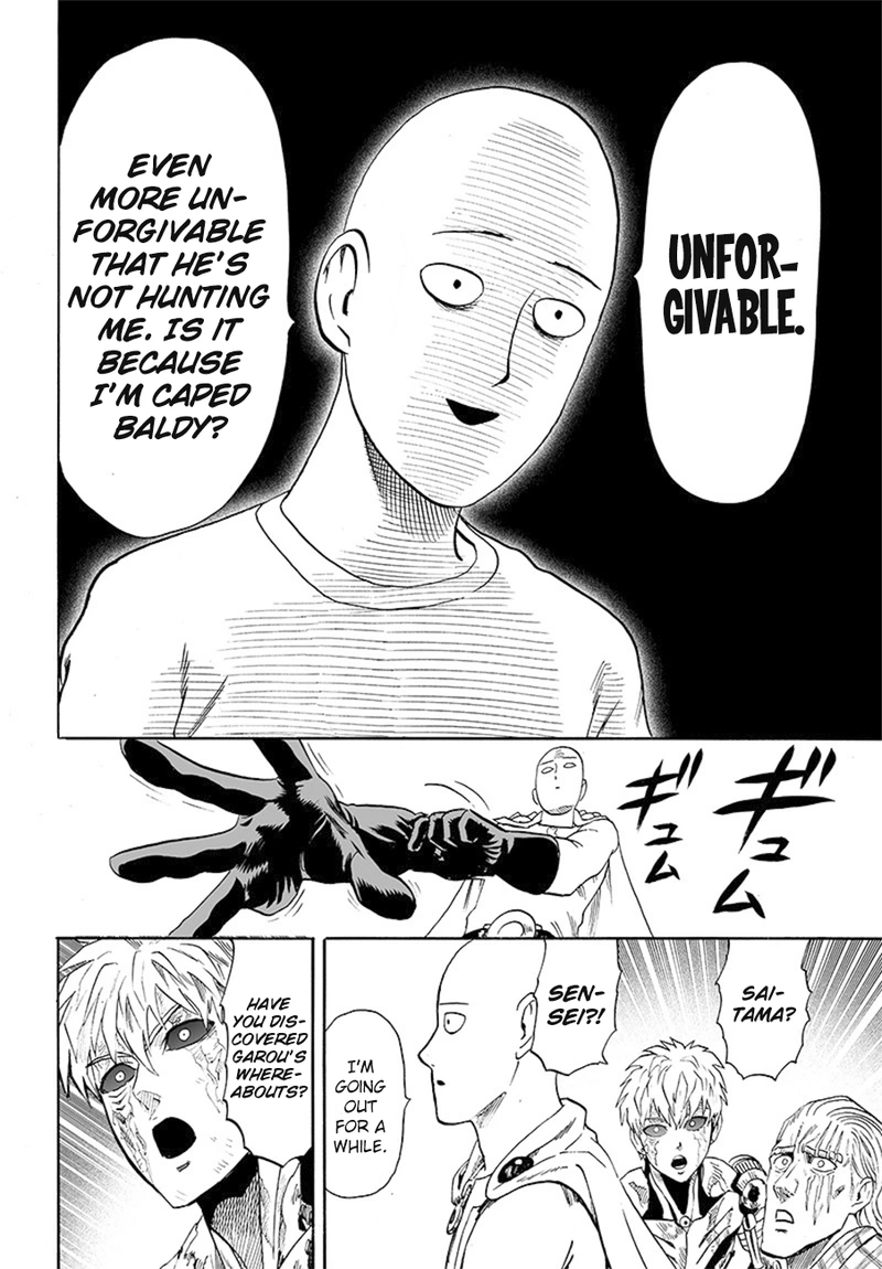 One Punch Man Manga Chapter 85 page 40 - Is it Because I'm Caped Baldy?