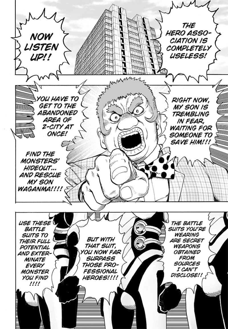 One Punch Man Manga Chapter 85 page 42 - Is it Because I'm Caped Baldy?