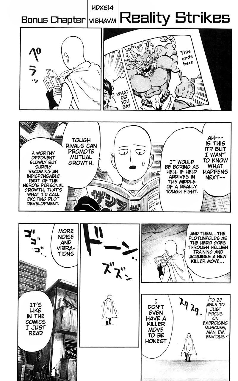 One Punch Man Manga Chapter 92.5 page 3 - Reality Punch | Volume 19 Extras